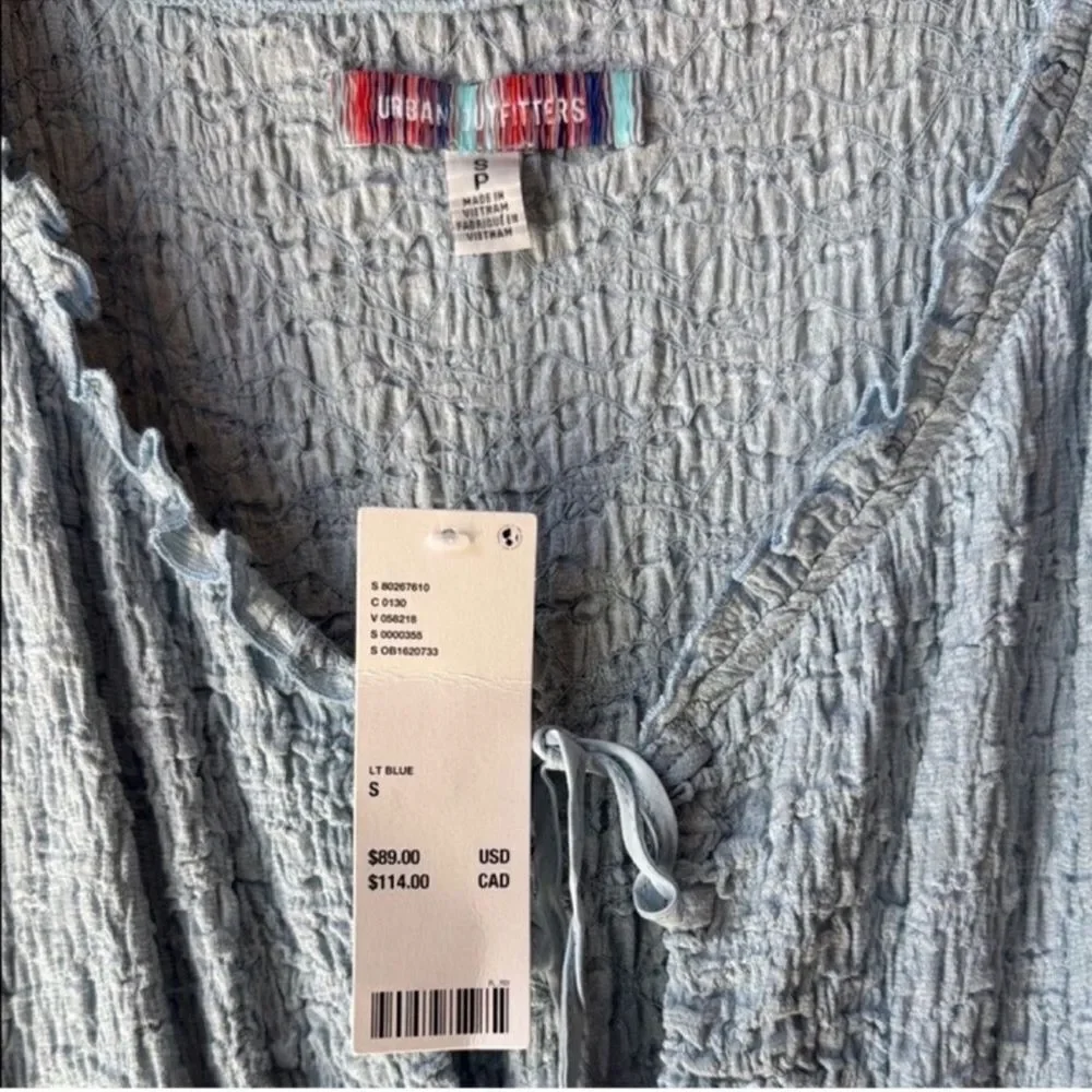 NWT Urban Outfitters Twee Picnic Time Midi Dress Blue